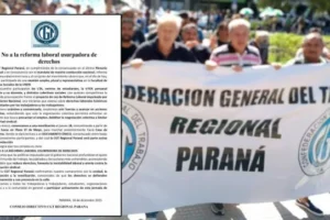 Gremios y organizaciones se movilizan en Paraná contra la reforma laboral